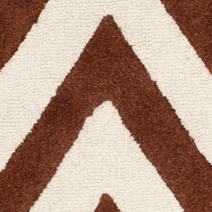 Safavieh Cambridge 139 Hand Tufted  Rug Dark Brown / Ivory CAM139H-3