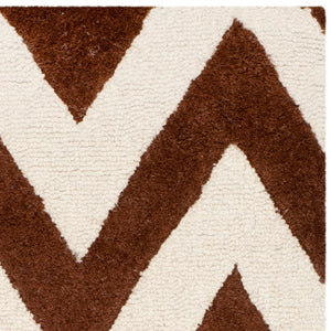 Safavieh Cambridge 139 Hand Tufted  Rug Dark Brown / Ivory CAM139H-3