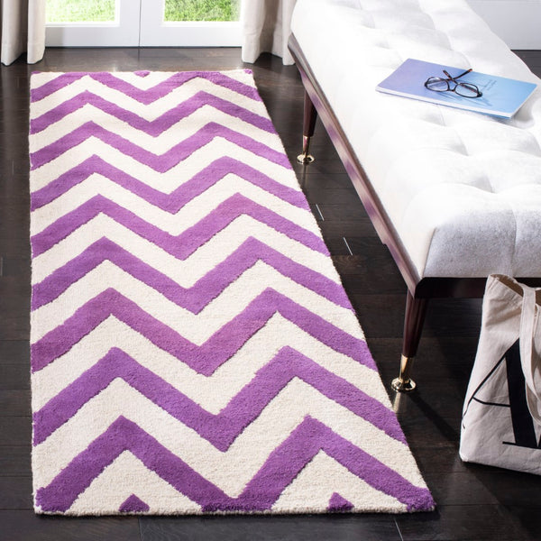 Safavieh Cambridge 139 Hand Tufted  Rug Purple / Ivory CAM139K-2
