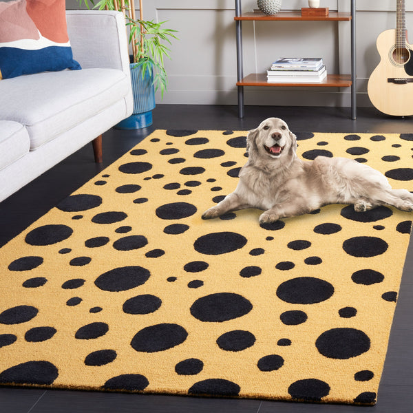 Safavieh Cambridge Hand-tufted Transitional Ivory Rug - Luxurious Wool Blend For Timeless Home Elegance Gold ,Black 80% Wool,20% Cotton Cam147d-8