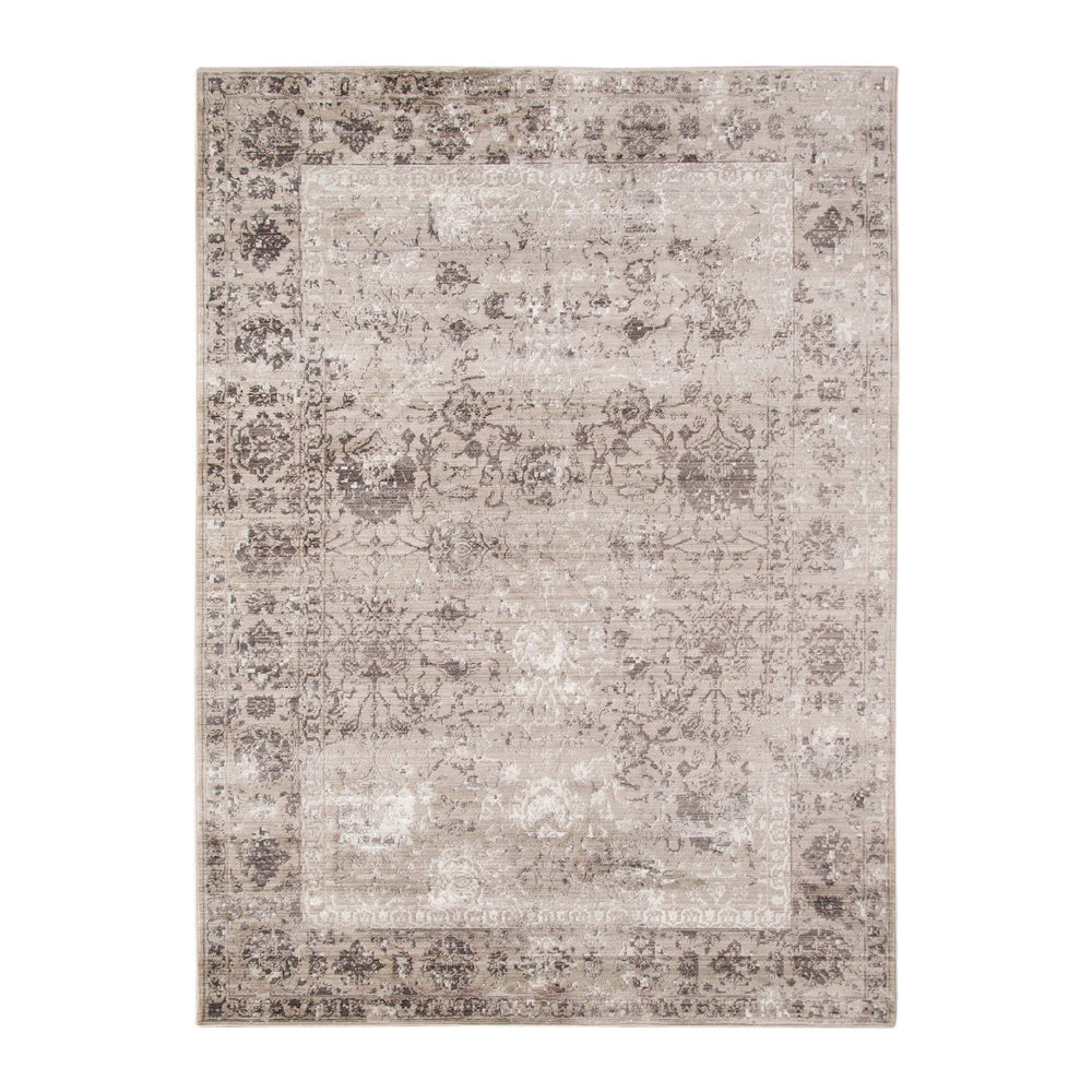 AMER Rugs Cambridge Bordered Polyester Area Rug with Metallic Sheen for Living Rooms and Entryways 3'11" X 5'7" CAM1531157