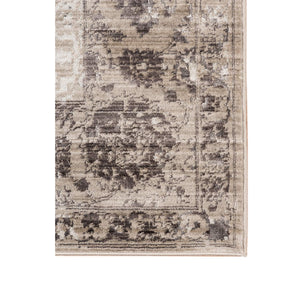 Cambridge Bordered Polyester Area Rug with Metallic Sheen for Living Rooms and Entryways