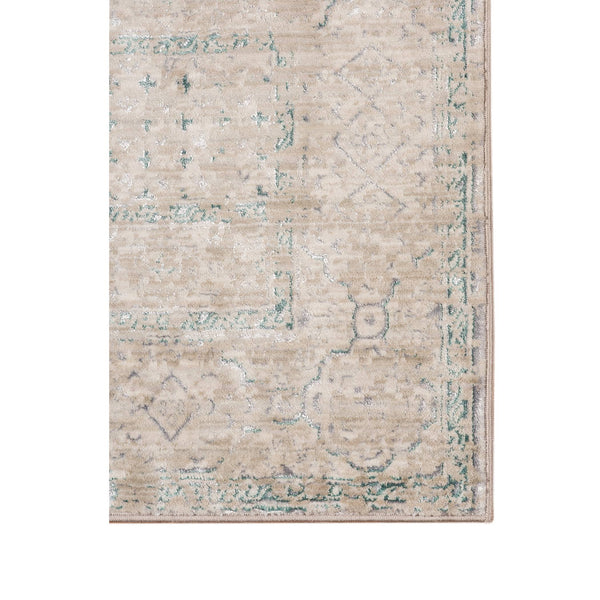 Cambridge Medallion Area Rug Metallic Polyester Pile Transitional Living Room Accent