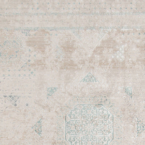 Cambridge Medallion Area Rug Metallic Polyester Pile Transitional Living Room Accent