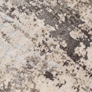 Cambridge Metallic Polyester Runner Rug Power Loomed Abstract Shimmer for Hallways