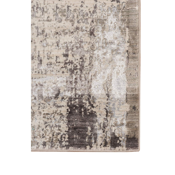 Cambridge Metallic Polyester Runner Rug Power Loomed Abstract Shimmer for Hallways