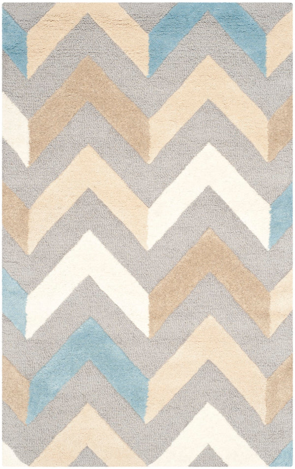 Safavieh Cambridge 580 Hand Tufted  Rug Grey / Ivory CAM580A-3