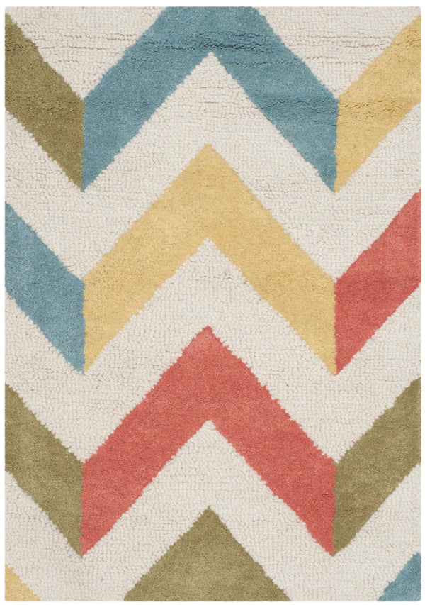 Safavieh Cambridge 580 Hand Tufted  Rug Ivory / Multi CAM580D-2