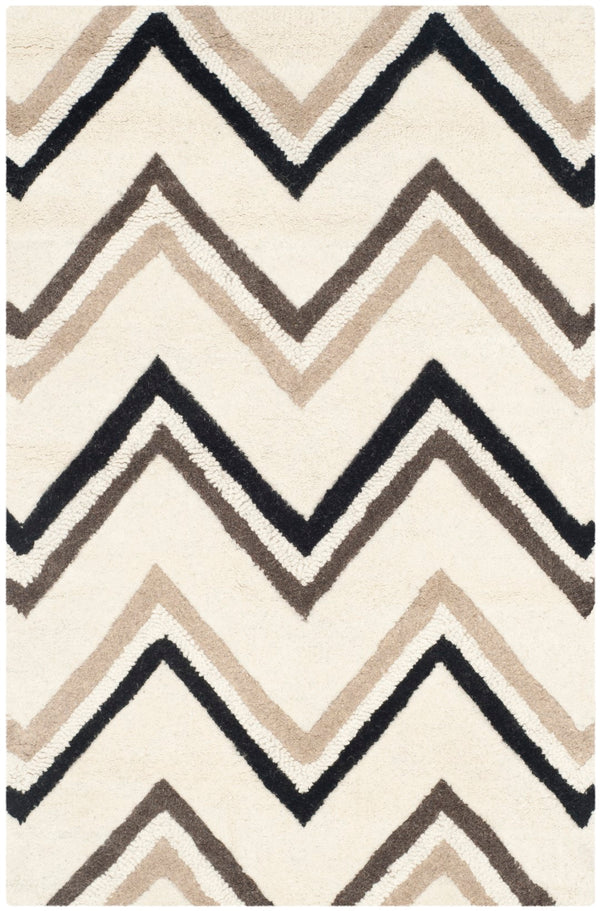 Safavieh Cambridge 581 Hand Tufted  Rug Ivory / Black CAM581B-2