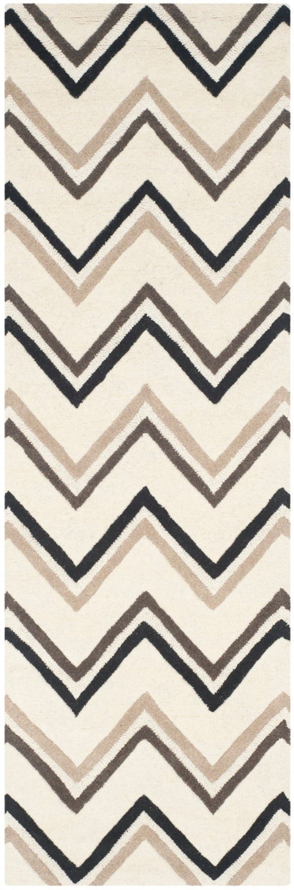 Safavieh Cambridge 581 Hand Tufted  Rug Ivory / Black CAM581B-28