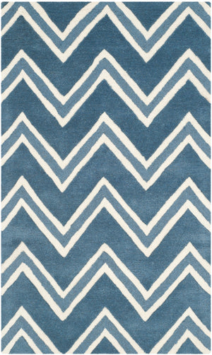 Safavieh Cambridge 581 Hand Tufted  Rug Navy / Ivory CAM581C-3