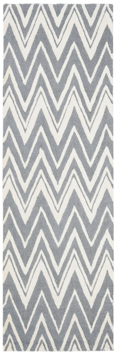 Safavieh Cambridge 711 Hand Tufted  Rug Dark Grey / Ivory CAM711D-4SQ