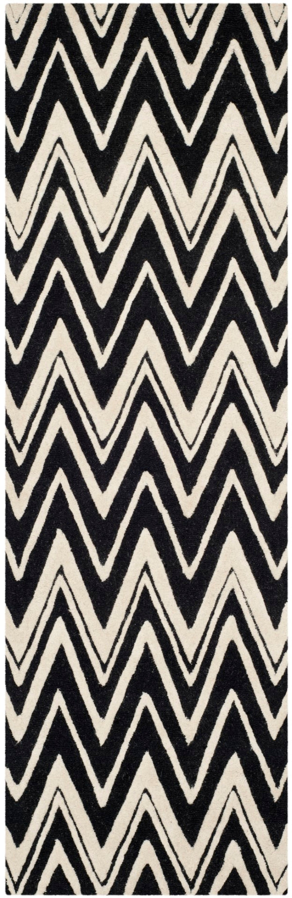 Safavieh Cambridge 711 Hand Tufted  Rug Black / Ivory CAM711K-2