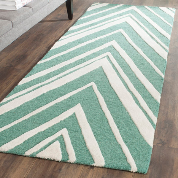 Safavieh Cambridge 711 Hand Tufted  Rug Teal / Ivory CAM711T-28