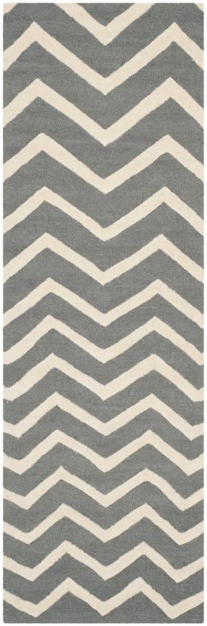 Safavieh Cambridge 714 Hand Tufted  Rug Dark Grey / Ivory CAM714D-2