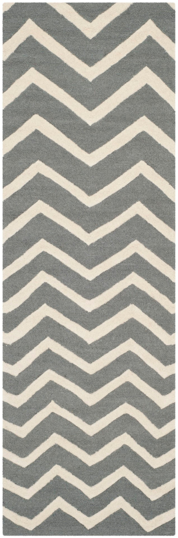 Safavieh Cambridge 714 Hand Tufted  Rug Dark Grey / Ivory CAM714D-2