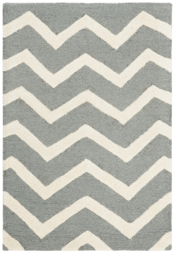 Safavieh Cambridge 714 Hand Tufted  Rug Dark Grey / Ivory CAM714D-2