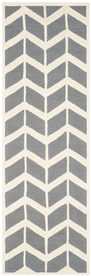 Safavieh Cambridge 718 Hand Tufted  Rug Dark Grey / Ivory CAM718D-28