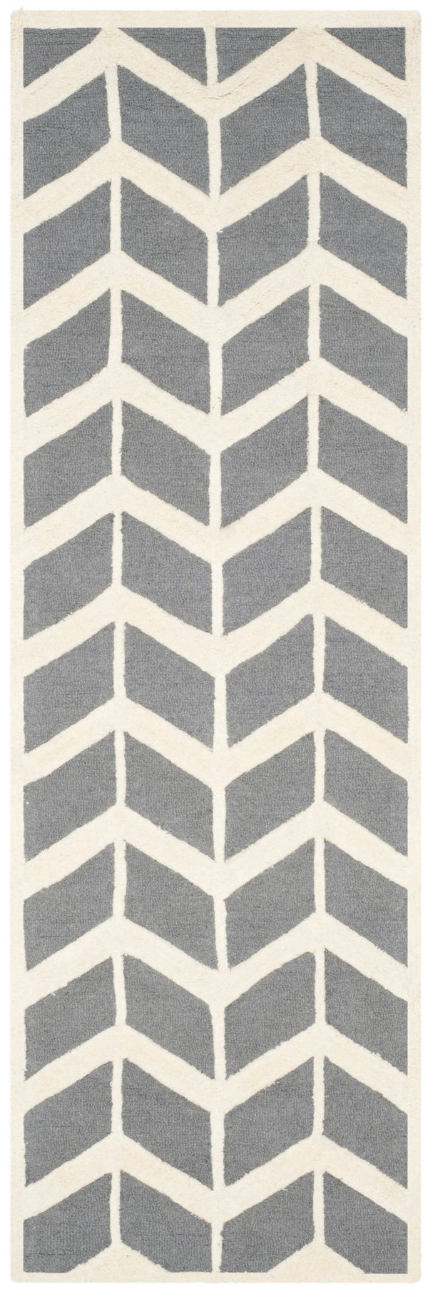 Safavieh Cambridge 718 Hand Tufted  Rug Dark Grey / Ivory CAM718D-28