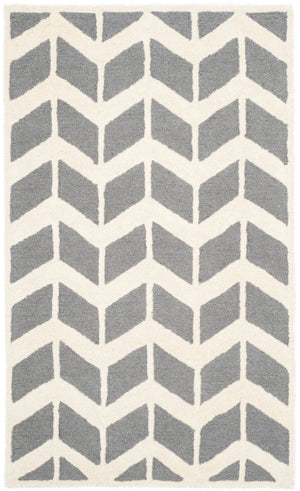 Safavieh Cambridge 718 Hand Tufted  Rug Dark Grey / Ivory CAM718D-3