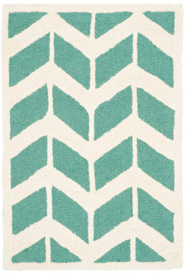 Safavieh Cambridge 718 Hand Tufted  Rug Teal / Ivory CAM718T-2