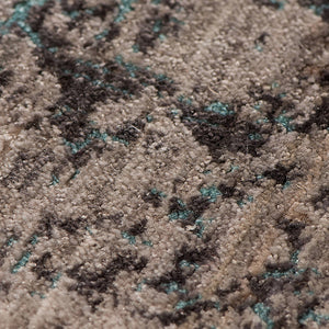 Cambridge Geometric Farmhouse Area Rug Metallic Polyester High-low Pile Living Room