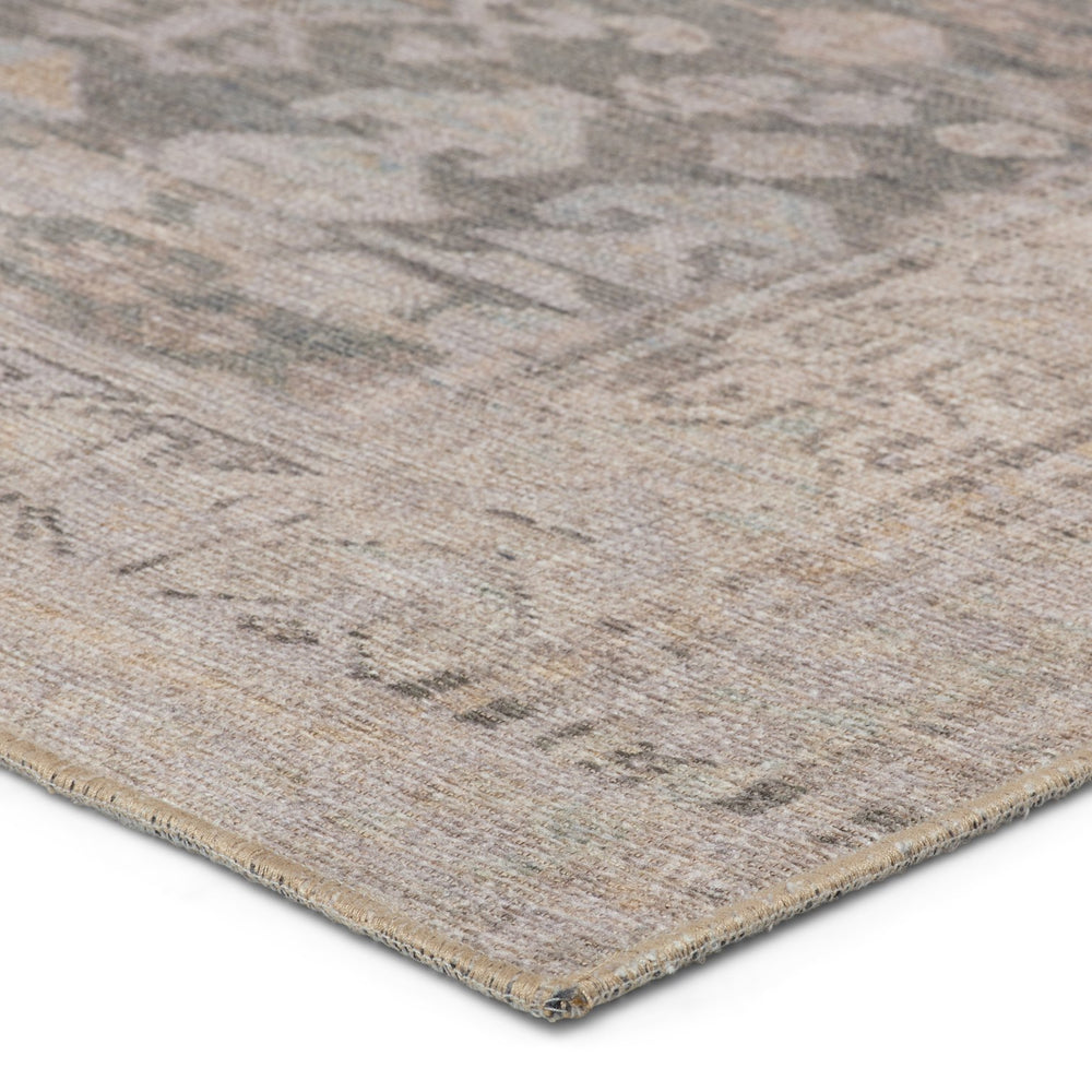 Jaipur Living Canteena Oakley Can01 Rug155064 Powerloomed Machinemade 100% Polyester Traditional Medallion Indoor Rug Gray, Tan 100% Polyester, 100% Polyester Rug155064