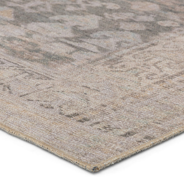 Jaipur Living Canteena Oakley Can01 Rug154768 Powerloomed Machinemade 100% Polyester Traditional Medallion Indoor Rug Gray, Tan 100% Polyester, 100% Polyester Rug154768