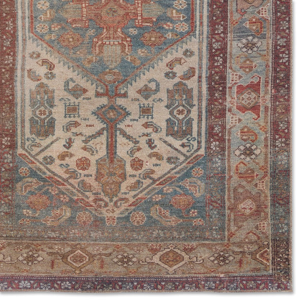 Jaipur Living Canteena Arkansas Can02 Rug155065 Powerloomed Machinemade 100% Polyester Traditional Medallion Indoor Rug Blue, Red 100% Polyester, 100% Polyester Rug155065