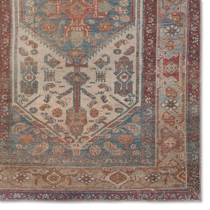 Jaipur Living Canteena Arkansas Can02 Rug154715 Powerloomed Machinemade 100% Polyester Traditional Medallion Indoor Rug Blue, Red 100% Polyester, 100% Polyester Rug154715