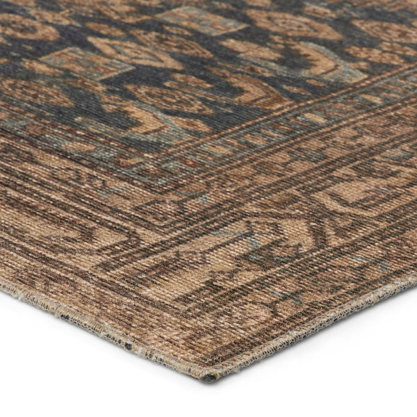 Jaipur Living Canteena Reeves Can03 Rug155066 Powerloomed Machinemade 100% Polyester Traditional Medallion Indoor Rug Brown, Blue 100% Polyester, 100% Polyester Rug155066