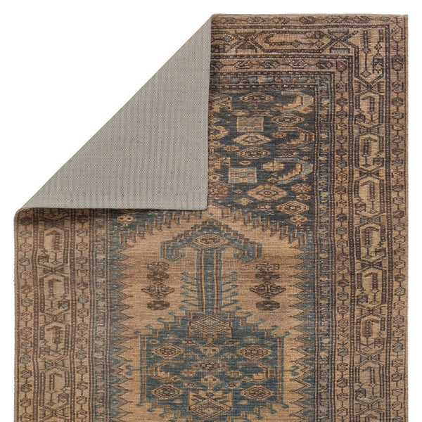 Jaipur Living Canteena Reeves Can03 Rug154762 Powerloomed Machinemade 100% Polyester Traditional Medallion Indoor Rug Brown, Blue 100% Polyester, 100% Polyester Rug154762