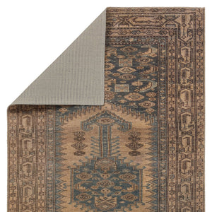 Jaipur Living Canteena Reeves Can03 Rug155058 Powerloomed Machinemade 100% Polyester Traditional Medallion Indoor Rug Brown, Blue 100% Polyester, 100% Polyester Rug155058