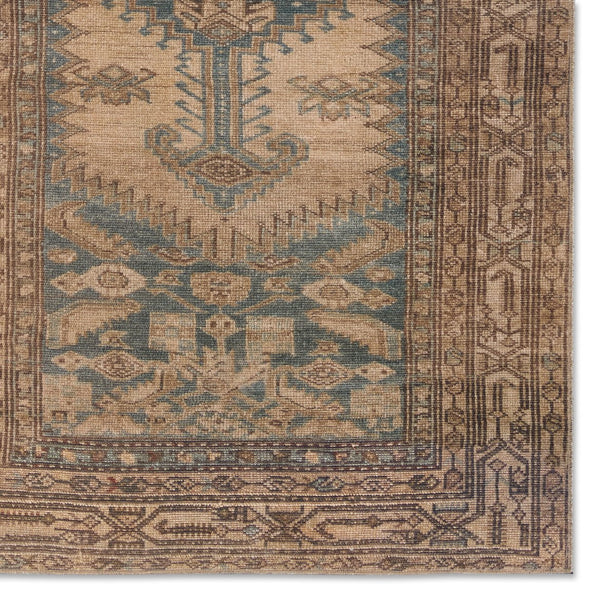 Jaipur Living Canteena Reeves Can03 Rug155066 Powerloomed Machinemade 100% Polyester Traditional Medallion Indoor Rug Brown, Blue 100% Polyester, 100% Polyester Rug155066
