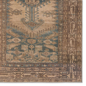 Jaipur Living Canteena Reeves Can03 Rug154770 Powerloomed Machinemade 100% Polyester Traditional Medallion Indoor Rug Brown, Blue 100% Polyester, 100% Polyester Rug154770