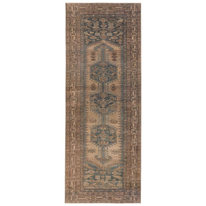 Jaipur Living Canteena Reeves Can03 Rug154716 Powerloomed Machinemade 100% Polyester Traditional Medallion Indoor Rug Brown, Blue 100% Polyester, 100% Polyester Rug154716