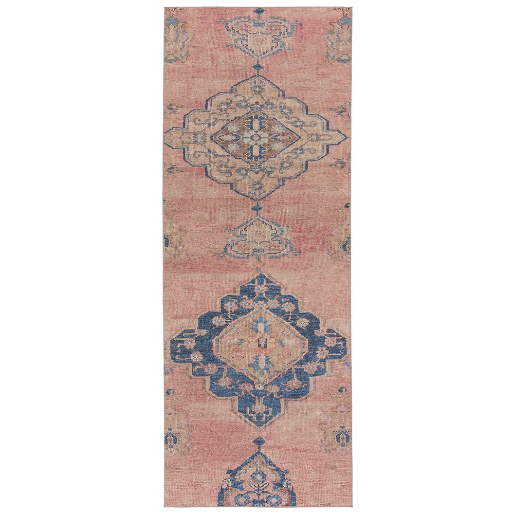 Jaipur Living Canteena Clanton Can04 Rug154725 Powerloomed Machinemade 100% Polyester Traditional Medallion Indoor Rug Pink, Blue 100% Polyester, 100% Polyester Rug154725