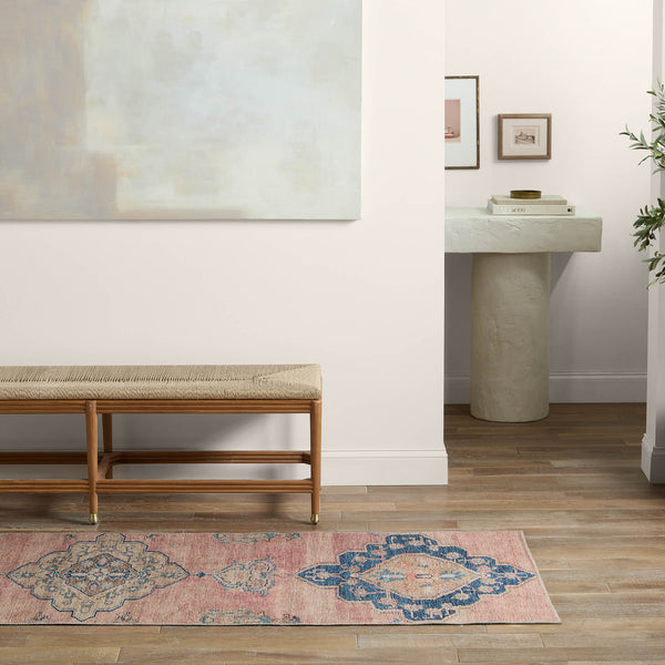 Jaipur Living Canteena Clanton Can04 Rug155059 Powerloomed Machinemade 100% Polyester Traditional Medallion Indoor Rug Pink, Blue 100% Polyester, 100% Polyester Rug155059