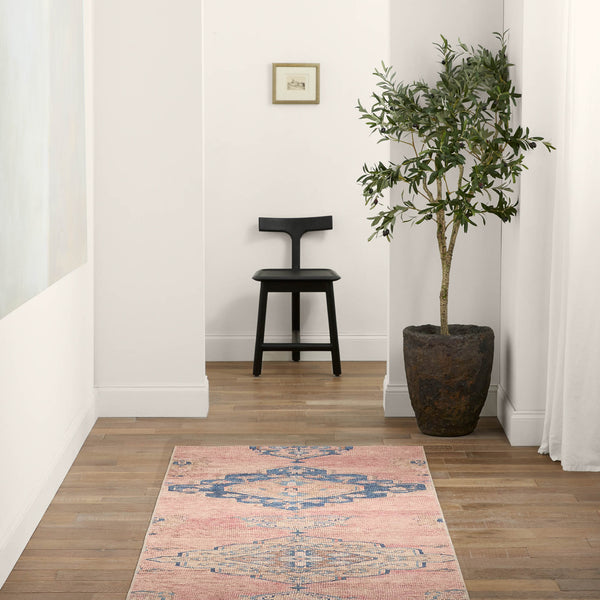 Jaipur Living Canteena Clanton Can04 Rug154771 Powerloomed Machinemade 100% Polyester Traditional Medallion Indoor Rug Pink, Blue 100% Polyester, 100% Polyester Rug154771