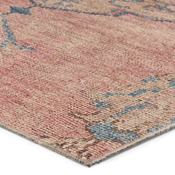 Jaipur Living Canteena Clanton Can04 Rug154763 Powerloomed Machinemade 100% Polyester Traditional Medallion Indoor Rug Pink, Blue 100% Polyester, 100% Polyester Rug154763