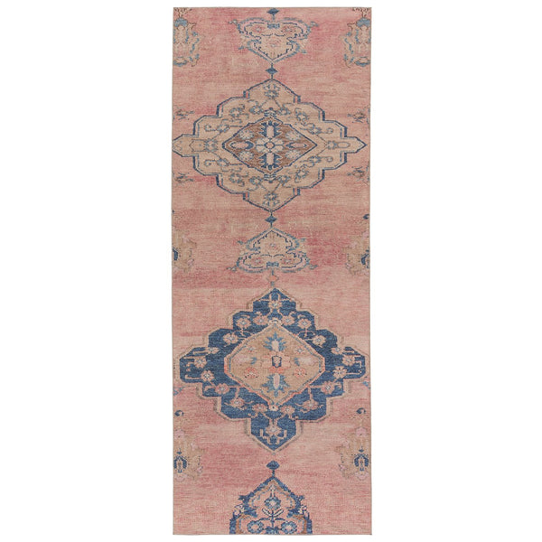 Jaipur Living Canteena Clanton Can04 Rug154763 Powerloomed Machinemade 100% Polyester Traditional Medallion Indoor Rug Pink, Blue 100% Polyester, 100% Polyester Rug154763