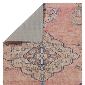 Jaipur Living Canteena Clanton Can04 Rug154709 Powerloomed Machinemade 100% Polyester Traditional Medallion Indoor Rug Pink, Blue 100% Polyester, 100% Polyester Rug154709