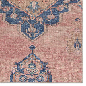 Jaipur Living Canteena Clanton Can04 Rug154709 Powerloomed Machinemade 100% Polyester Traditional Medallion Indoor Rug Pink, Blue 100% Polyester, 100% Polyester Rug154709