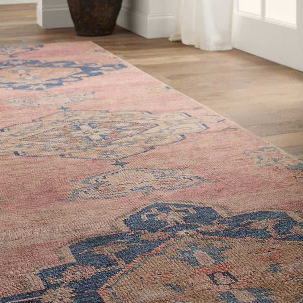 Jaipur Living Canteena Clanton Can04 Rug154734 Powerloomed Machinemade 100% Polyester Traditional Medallion Indoor Rug Pink, Blue 100% Polyester, 100% Polyester Rug154734