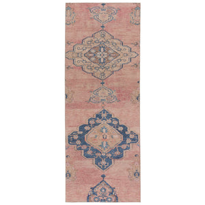 Jaipur Living Canteena Clanton Can04 Rug154734 Powerloomed Machinemade 100% Polyester Traditional Medallion Indoor Rug Pink, Blue 100% Polyester, 100% Polyester Rug154734
