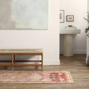 Jaipur Living Canteena Jesse Can05 Rug154718 Powerloomed Machinemade 100% Polyester Traditional Medallion Indoor Rug Orange, Pink 100% Polyester, 100% Polyester Rug154718