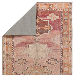 Jaipur Living Canteena Jesse Can05 Rug155060 Powerloomed Machinemade 100% Polyester Traditional Medallion Indoor Rug Orange, Pink 100% Polyester, 100% Polyester Rug155060