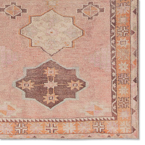 Jaipur Living Canteena Jesse Can05 Rug154764 Powerloomed Machinemade 100% Polyester Traditional Medallion Indoor Rug Orange, Pink 100% Polyester, 100% Polyester Rug154764