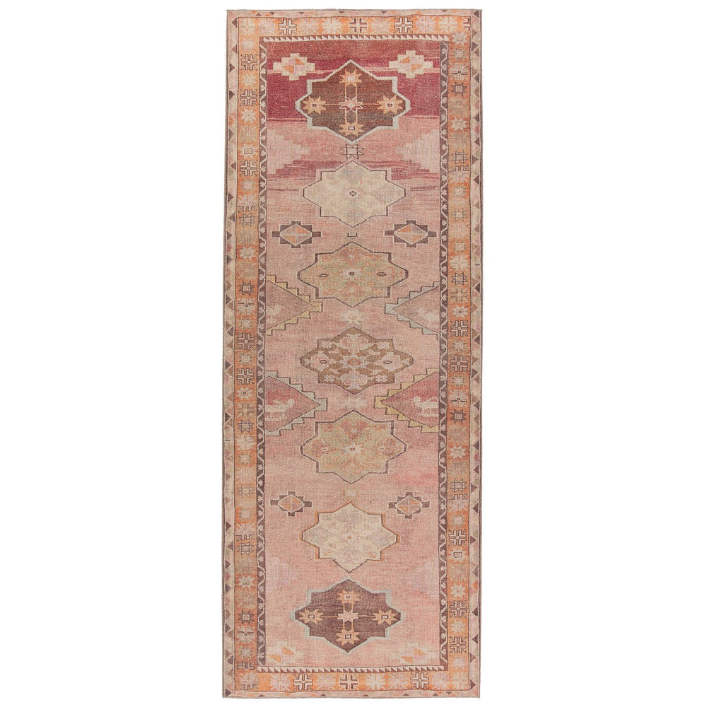 Jaipur Living Canteena Jesse Can05 Rug154756 Powerloomed Machinemade 100% Polyester Traditional Medallion Indoor Rug Orange, Pink 100% Polyester, 100% Polyester Rug154756