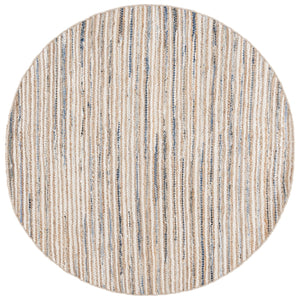 Safavieh Cape Stylish Handwoven Rug - Contemporary Design Meets Traditional Craftsmanship For Timeless Elegance Natural ,Light Blue 35% Jute,35% Canvas,30% Cotton Cap151l-6sq